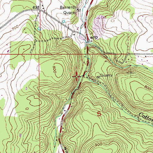 Topographic Map of Cotton Creek, OR