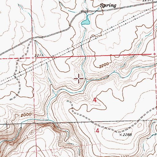 Topographic Map of Cottonwood Canyon, OR