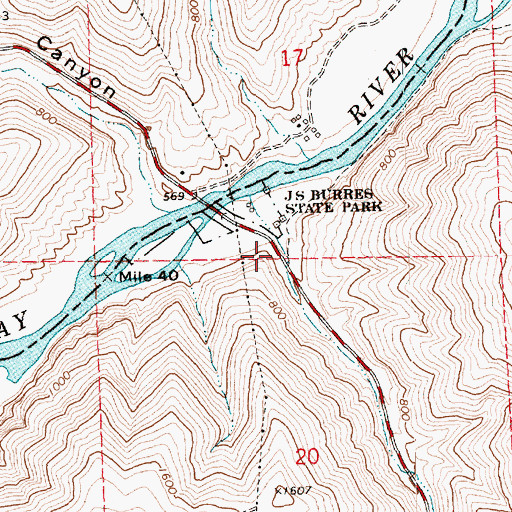 Topographic Map of Cottonwood Canyon, OR