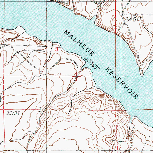 Topographic Map of Cottonwood Creek, OR