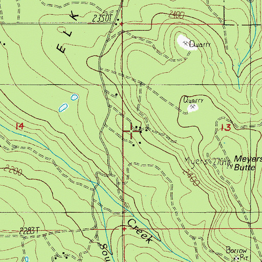 Topographic Map of Kautz Mansion, OR