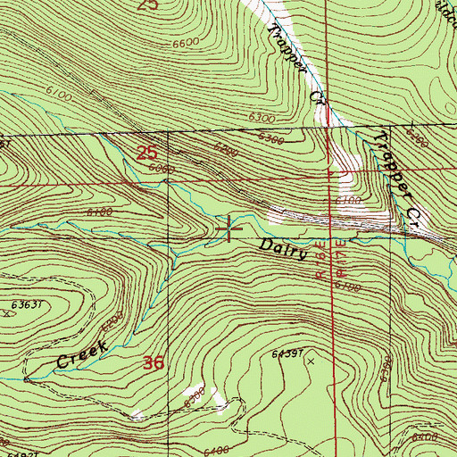 Topographic Map of Cougar Creek, OR