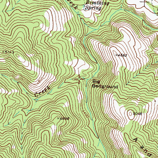 Topographic Map of Cougar Creek, OR