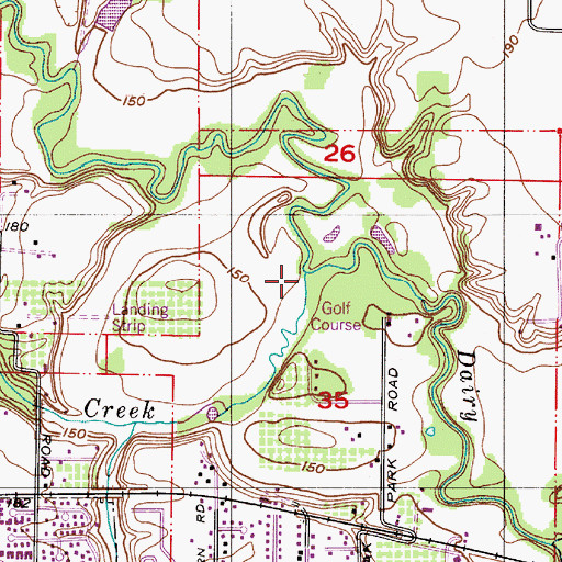 Topographic Map of Council Creek, OR