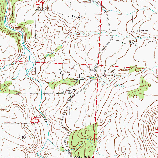 Topographic Map of Courtrock School (historical), OR