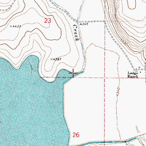 Topographic Map of Cove Creek, OR
