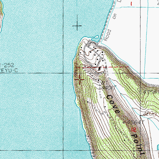 Topographic Map of Cove Point, OR