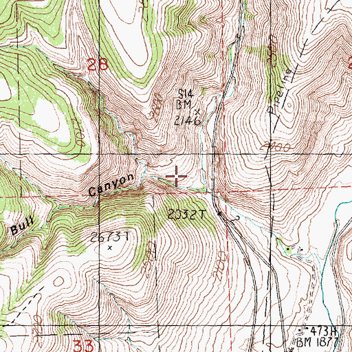 Topographic Map of Cow Canyon, OR