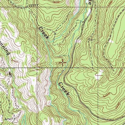 Topographic Map of Cow Creek, OR