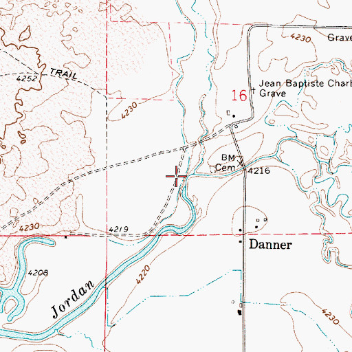 Topographic Map of Cow Creek, OR