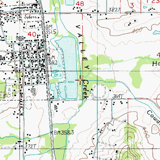 Topographic Map of Cowan Creek, OR