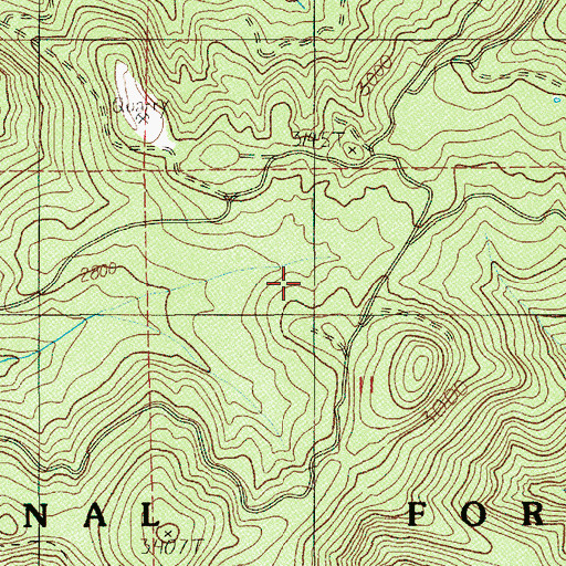 Topographic Map of Cowhorn Trail, OR