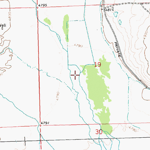 Topographic Map of Cox Creek, OR