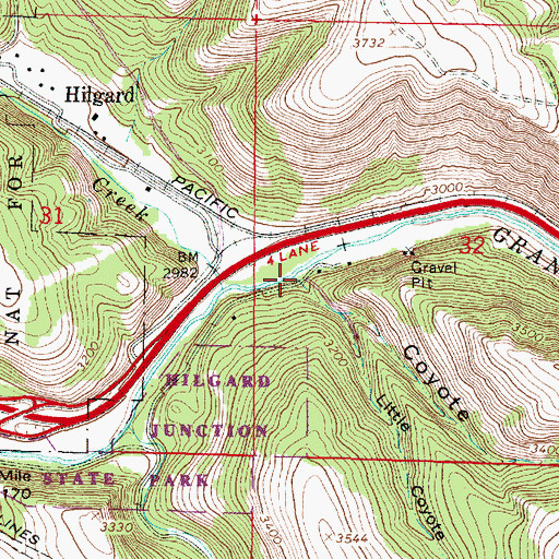 Topographic Map of Coyote Canyon, OR