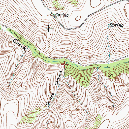 Topographic Map of Coyote Canyon, OR