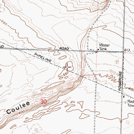 Topographic Map of Coyote Coulee, OR