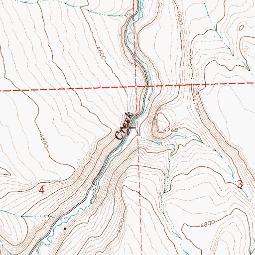Topographic Map of Coyote Creek, OR