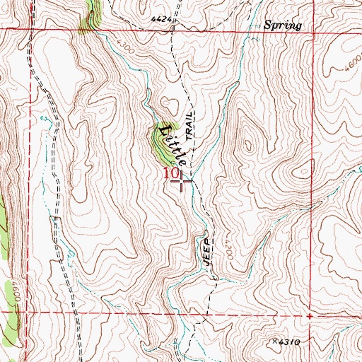 Topographic Map of Coyote Creek, OR