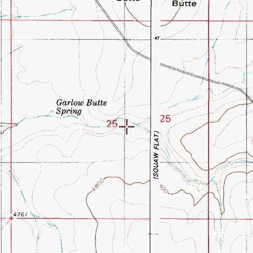 Topographic Map of Coyote Creek, OR