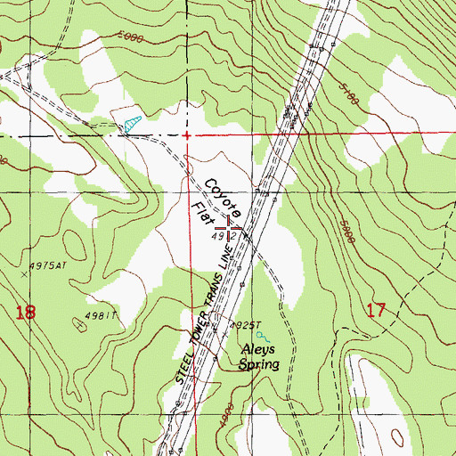 Topographic Map of Coyote Flat, OR