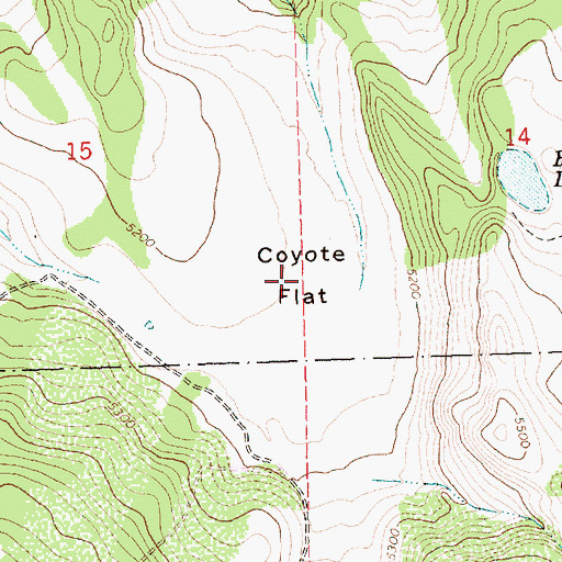 Topographic Map of Coyote Flat, OR