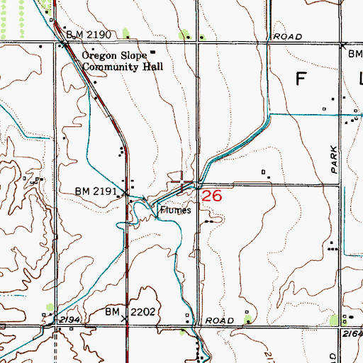 Topographic Map of Coyote Gulch, OR