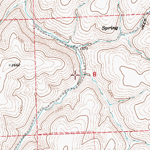 Topographic Map of Coyote Hollow, OR