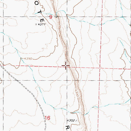 Topographic Map of Coyote Rim, OR