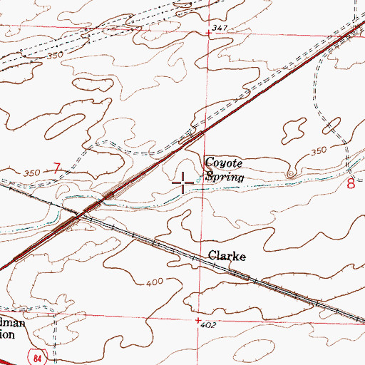 Topographic Map of Coyote Spring, OR