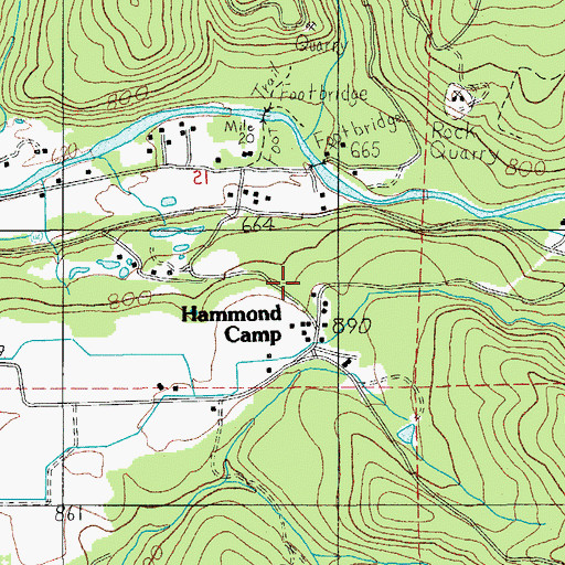 Topographic Map of Crabtree Guard Station, OR