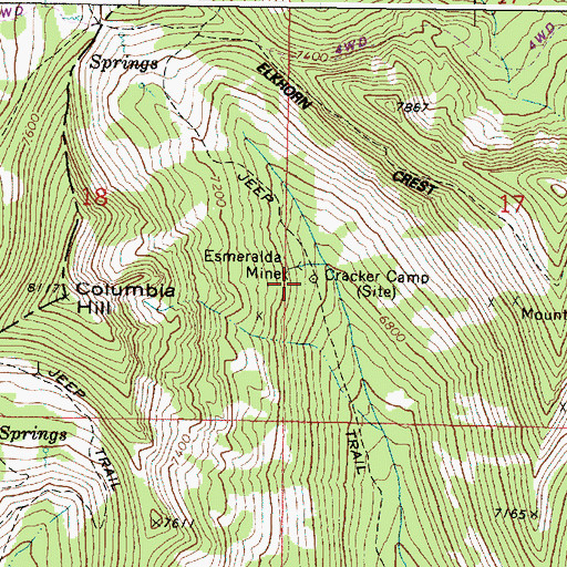 Topographic Map of Cracker Camp, OR