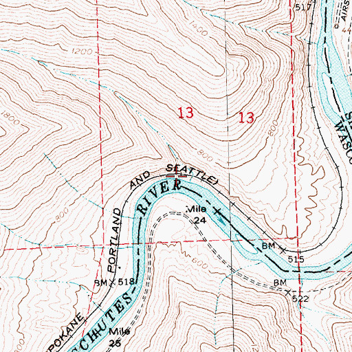 Topographic Map of Craft Canyon, OR