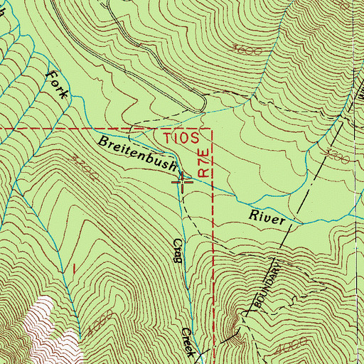 Topographic Map of Crag Creek, OR
