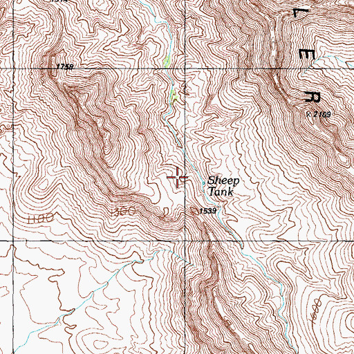 Topographic Map of Sheep Tank, AZ