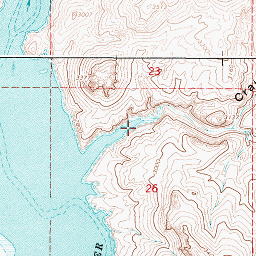 Topographic Map of Craig Gulch, OR