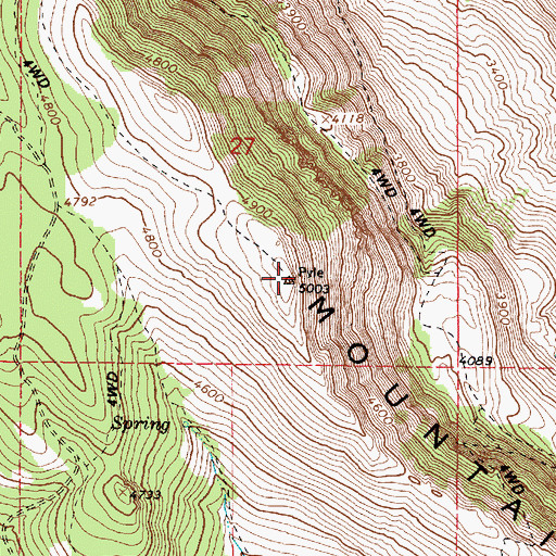 Topographic Map of Craig Mountain, OR