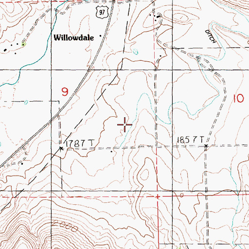 Topographic Map of Cram Ditch, OR