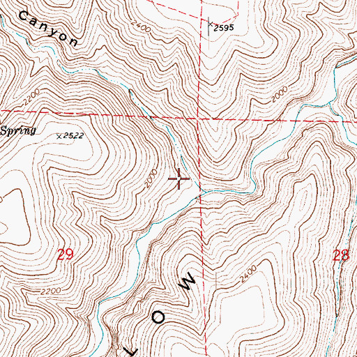 Topographic Map of Cramer Canyon, OR