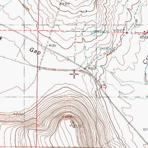 Topographic Map of Crane Creek Gap, OR