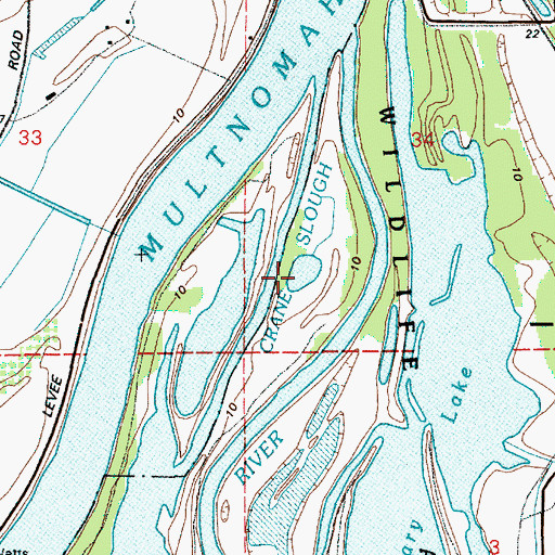 Topographic Map of Crane Slough, OR