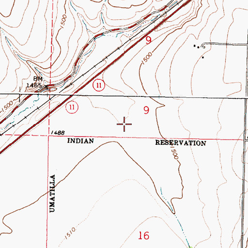 Topographic Map of Crawford Hollow, OR