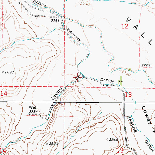 Topographic Map of Crews Creek, OR