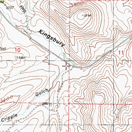 Topographic Map of Cripple Gulch, OR