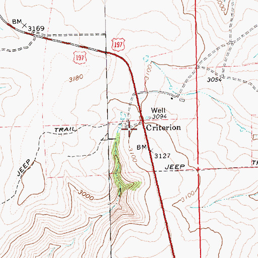 Topographic Map of Criterion (historical), OR