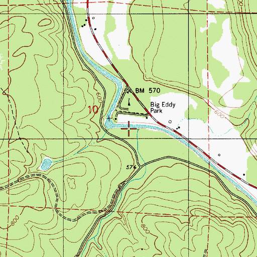 Topographic Map of Crooked Creek, OR