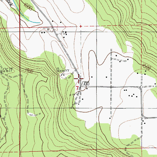 Topographic Map of Crooked Finger School (historical), OR