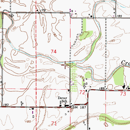 Topographic Map of Crooks Creek, OR