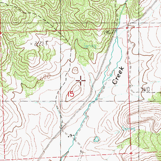Topographic Map of Crosswhite Canyon, OR