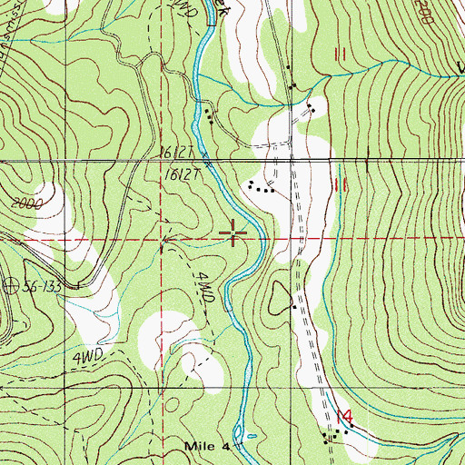 Topographic Map of Crowfoot Creek, OR