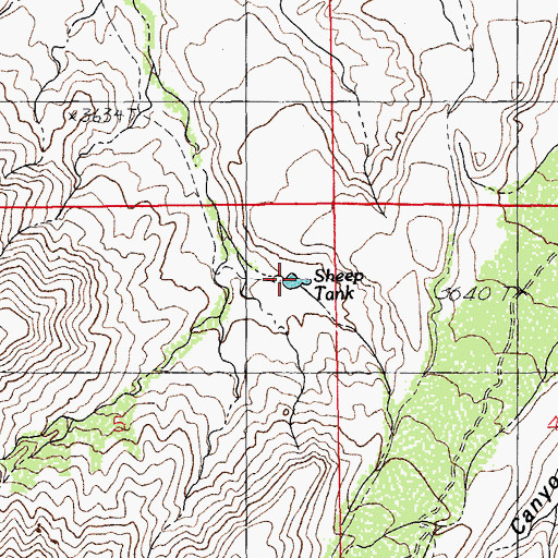 Topographic Map of Sheep Tank, AZ